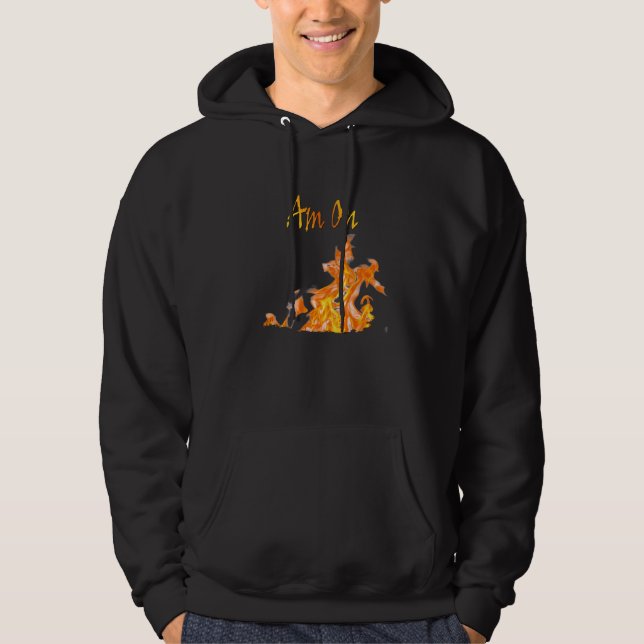 Är på verklig eld hoodie (Framsida)