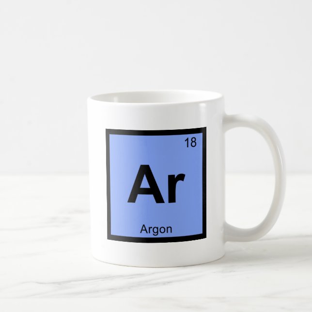 Ar - Periodisk Bord-symbol för argon-kemi Kaffemugg (Höger)