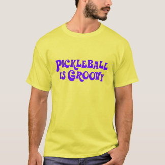 "Är Pickleball den Groovy" Tie-Färg T-tröja Tröja