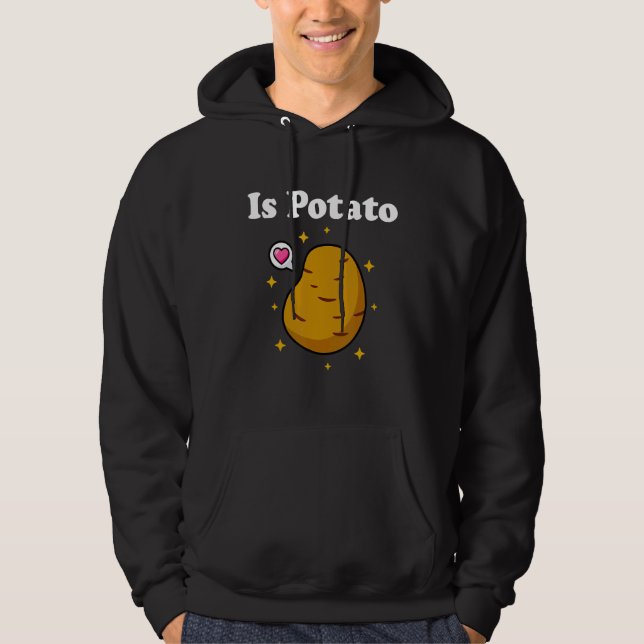 Är potatis enligt vad som framgår på den sena natt hoodie (Framsida)