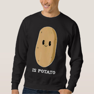 Är potatis enligt vad som visas på TV i sena kväll Lång Ärmad Tröja