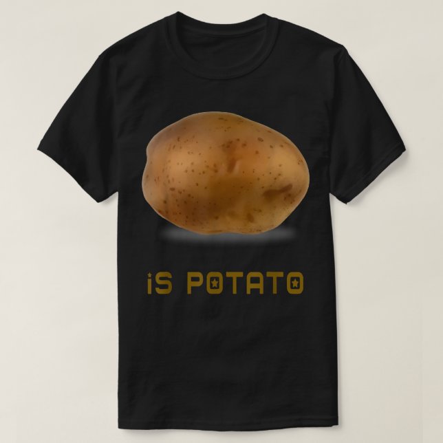 Är potatis enligt vad som visas på TV i sena kväll T Shirt (Design framsida)