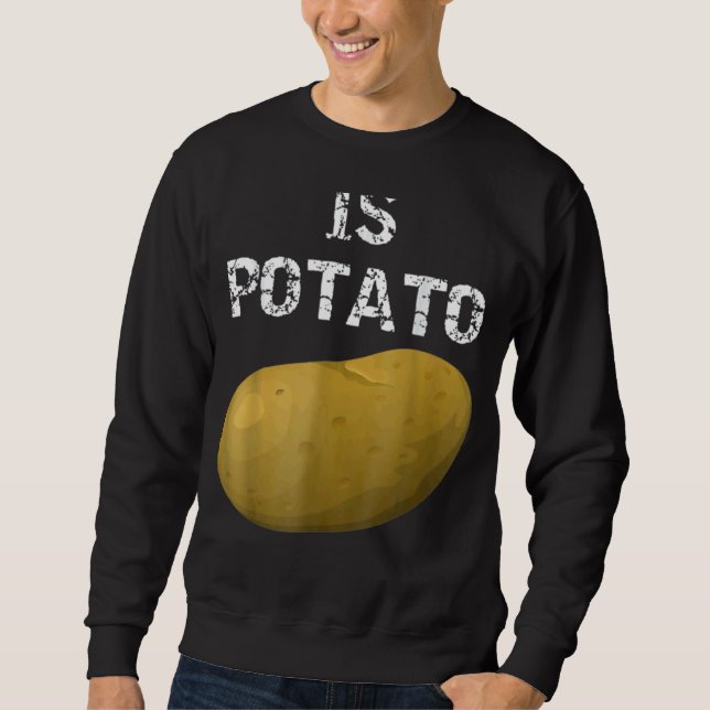 Är potatis enligt vad som visas på TV-sändningar s Lång Ärmad Tröja (Framsida)