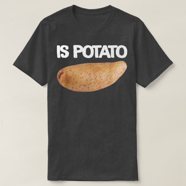 Är potatis i tv enligt vad som ses på sent natt -  t shirt (Design framsida)