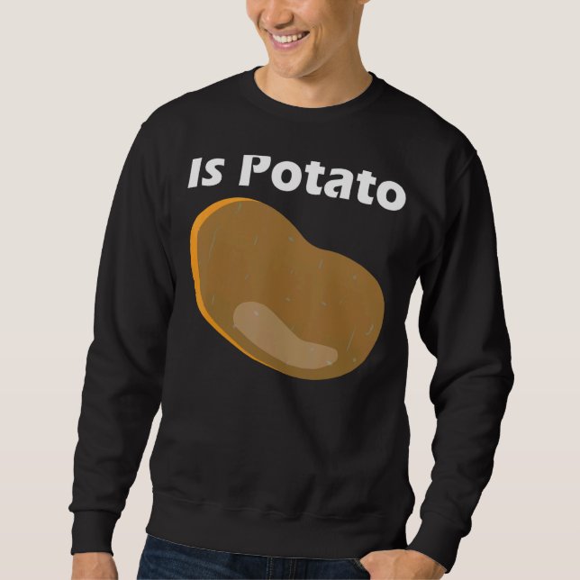 Är potatis i tv enligt vad som visas på sena kväll lång ärmad tröja (Framsida)