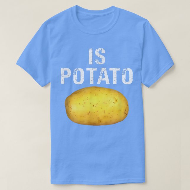 Är potatis i tv enligt vad som visas på sena kväll t shirt (Design framsida)