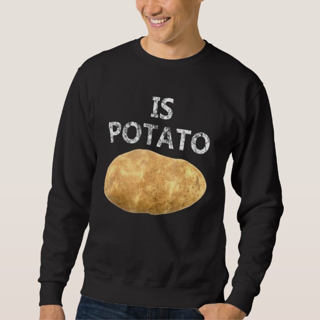 Är potatis i tv enligt vad som visas på Sent Natt  Lång Ärmad Tröja (Framsida)