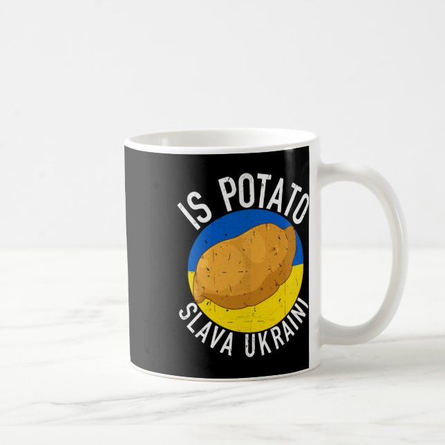 Är Potatis Roligt Ukraina Skämt Stöd Ukraina Är Po Kaffemugg (Höger)