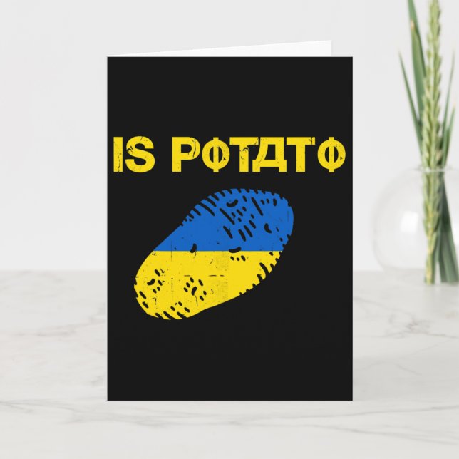 Är Potatis Roligt Ukraina Skämt Stöd Ukraina Är Po Kort (Framsida)