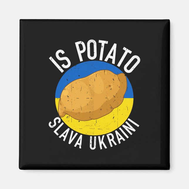 Är Potatis Roligt Ukraina Skämt Stöd Ukraina Är Po Magnet (Framsidan)