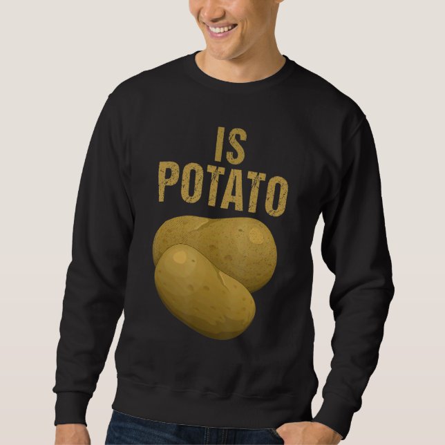 Är potatis som det ser på sena kvällsTV 26 Lång Ärmad Tröja (Framsida)