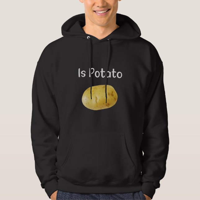 Är potatis som det ser på sent på kvällen tv hoodie (Framsida)