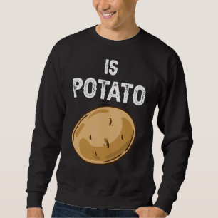 Är potatis som det ser på TV i sena natten 22 Lång Ärmad Tröja