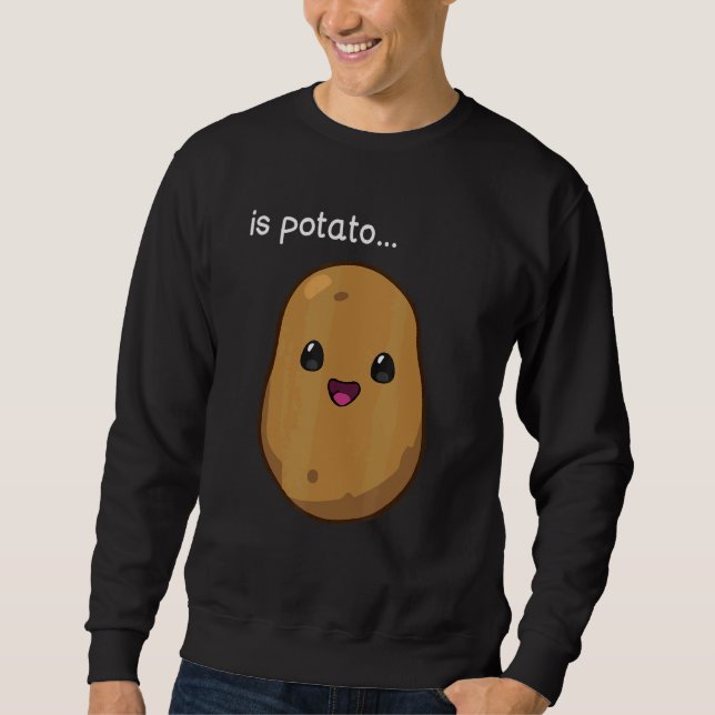 Är potatis som på TV-skämtet i sena natten Lång Ärmad Tröja (Framsida)