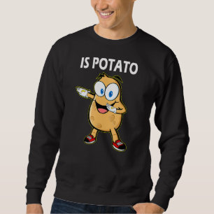 Är potatiskabb som den ser på den sena kvällstäckn lång ärmad tröja