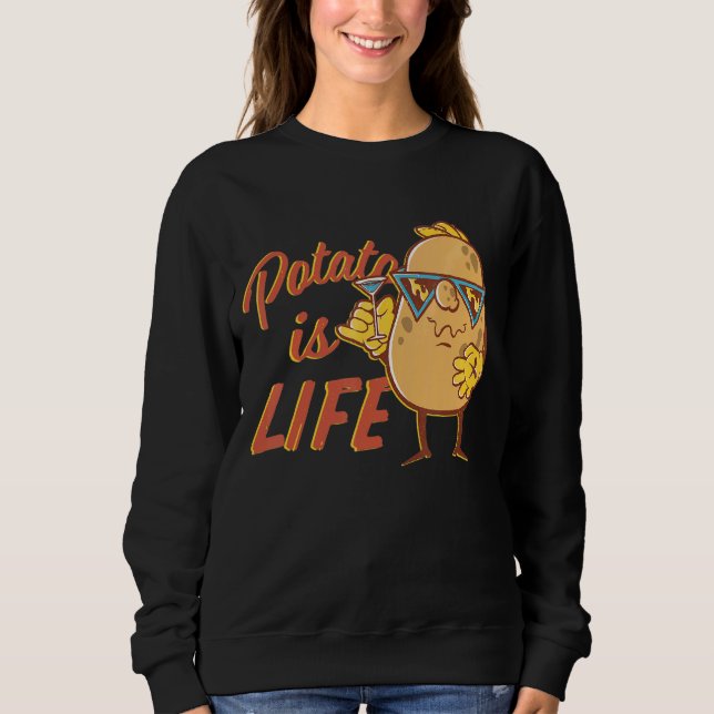 Är potatiskräfta liv som det ser ut i sena kvällar t shirt (Framsida)