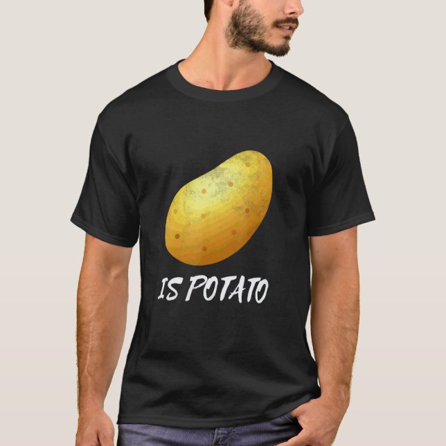 Är Potatisskämt För Veganer Potatis Fan T Shirt (Framsida)