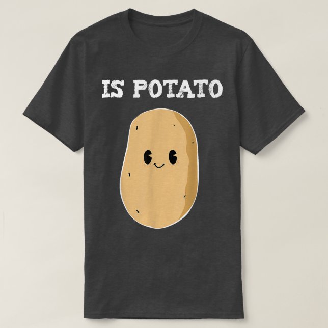 Är Potato Cute Potato Funny Late Night Television T Shirt (Design framsida)