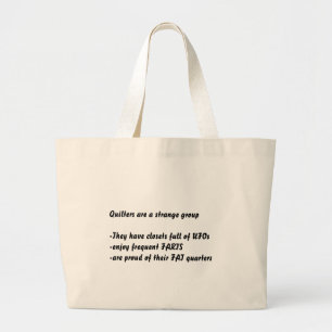 "Är Quilters konstig" tote bags Jumbo Tygkasse