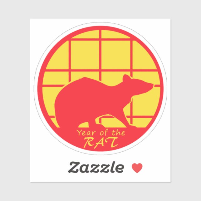 År Råtta Klistermärken (Ark)