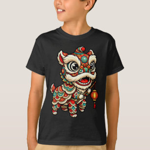 År Skjorta Lejon Dans Kinesisk Eld Häst T Shirt