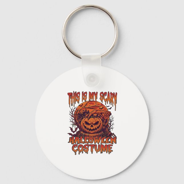 Är Skräckinjagande Halloween Kostym Pumpa Spindel  Nyckelring (Framsida)