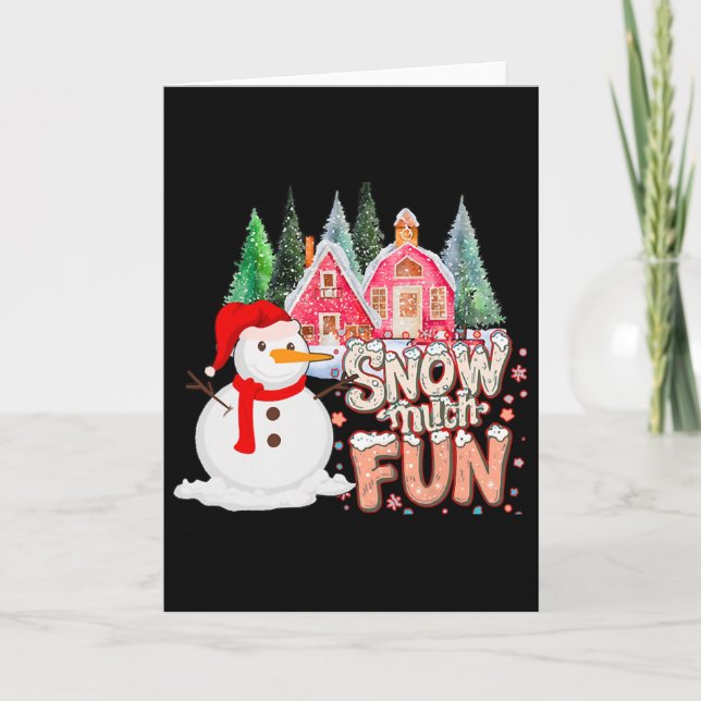 Är Snö Mycket Kul Vinter Jul Lärare Semester  Kort (Framsida)