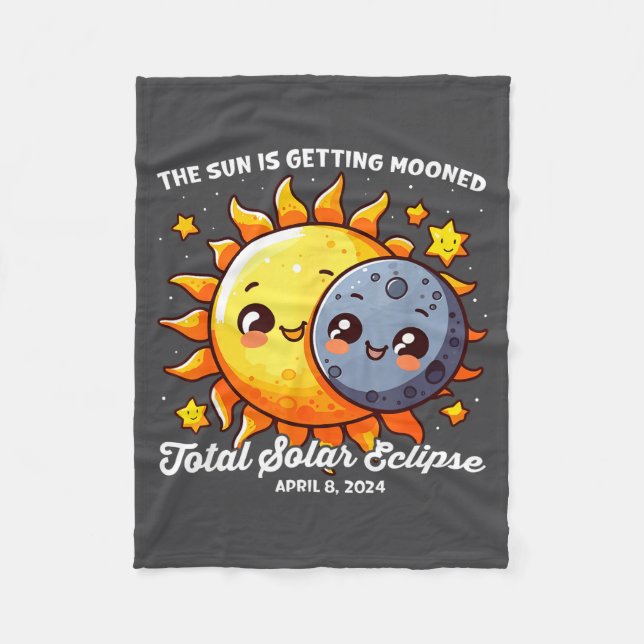 Är solförmörkelse april sol som kommer fleecefilt (Framsidan)