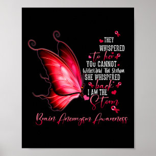 Är Storm Brain Aneurysm Awareness Butterfly 2 Poster