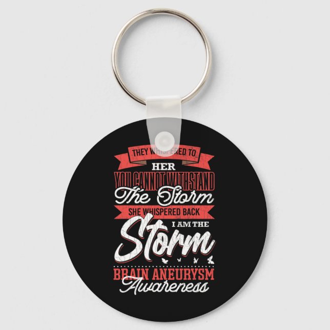 Är Storm Brain Aneurysm Awareness Support Grap Nyckelring (Framsida)