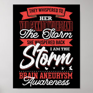 Är Storm Brain Aneurysm Awareness Support Grap Poster