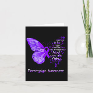 Är Storm Fibromyalgia Awareness Butterfly 1 Kort