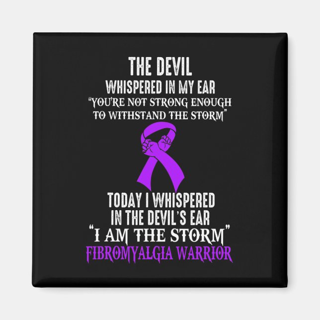 Är Storm Fibromyalgia Awareness Warrior? Magnet (Framsidan)