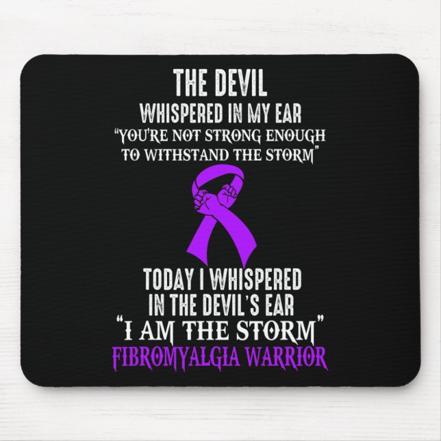 Är Storm Fibromyalgia Awareness Warrior? Musmatta (Framsidan)