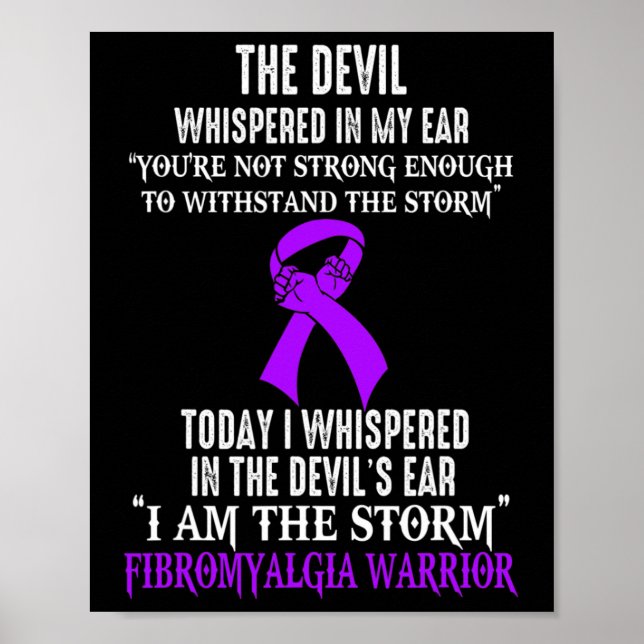 Är Storm Fibromyalgia Awareness Warrior? Poster (Framsidan)