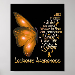 är Storm Leukemia Awareness Butterfly Poster