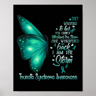 Är Storm Tourette Syndrome Awareness Butterfly Poster