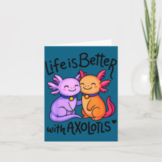 Är T-shirt Liv Bättre Axolotls Alla Hjärtans Dag A Kort