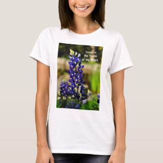 "Är Texas hemmet dam tshirt av för min hjärta" Tee