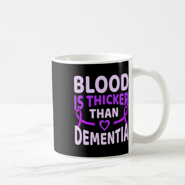 Är Thicker än Dementia Alzheimers sjukdom Awarene Kaffemugg (Höger)
