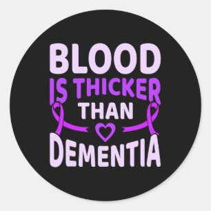 Är Thicker än Dementia Alzheimers sjukdom Awarene Runt Klistermärke