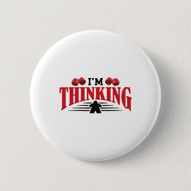 Är Thinking Board Gamer Tabletop Knapp (Framsida)