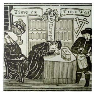 "Är Time, Time var", kopierar av en illustration Kakelplatta