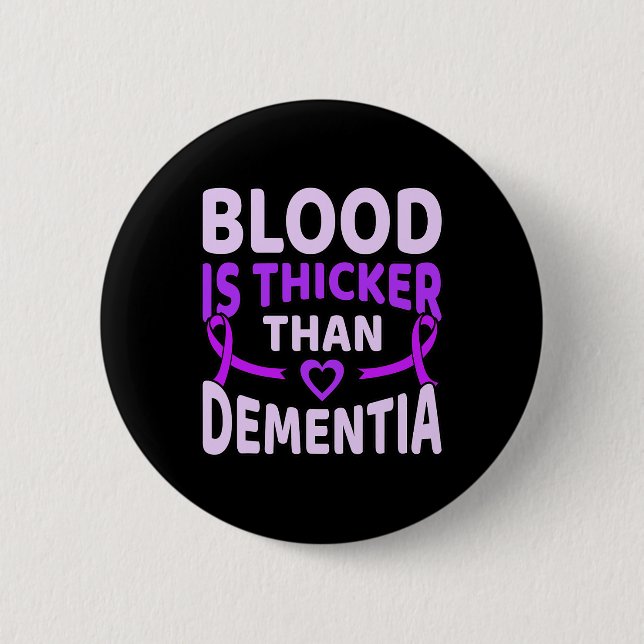 Är Tjockare Än Demens Alzheimers Medvetenhet Knapp (Framsida)