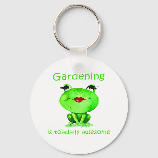  är Toadally Fantastisk Roligt Toad Quote Nyckelring (Framsida)