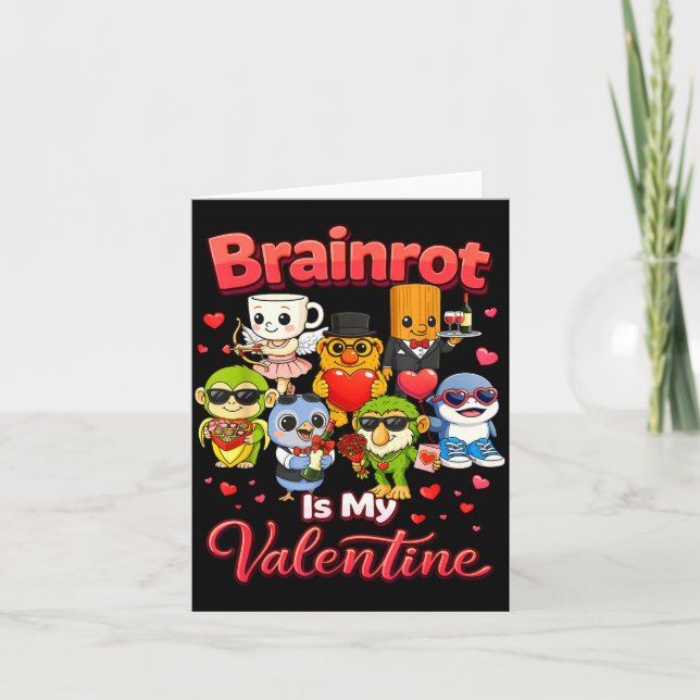 Är Tröja Brainrot Alla Hjärtans Dag Ai Genererad B Kort (Framsida)
