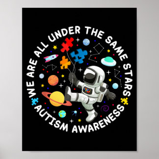 Är under samma stjärnor rymd autism medvetenhet poster