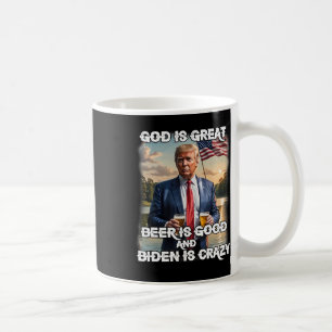 Är Underbart öl Bra och Biden är galet roligt Tru Kaffemugg