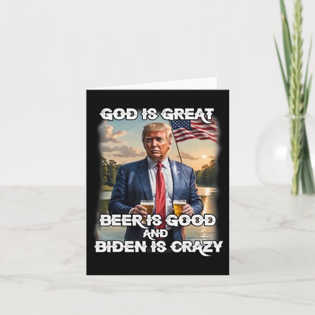 Är Underbart öl Bra och Biden är galet roligt Tru Kort (Framsida)