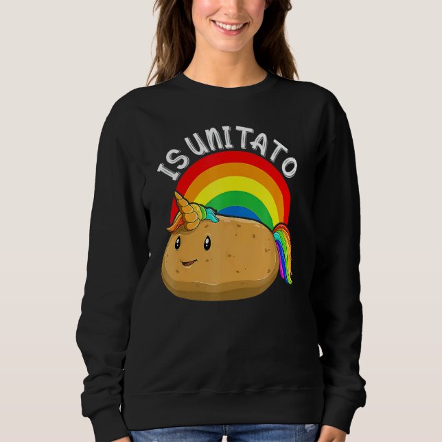Är Unitato potatis så som det ser ut på sena nattl T Shirt (Framsida)